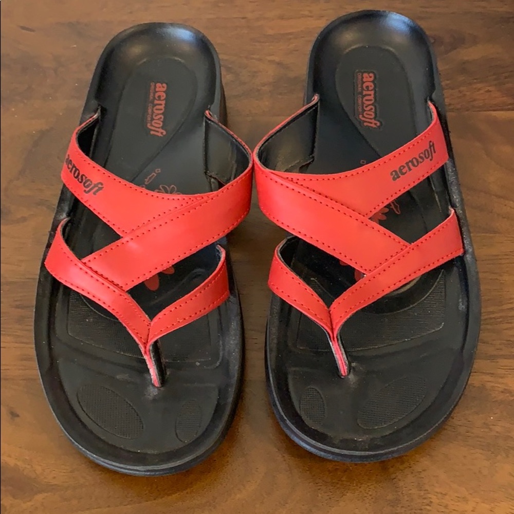 Red Aerosoft Sandals size 10